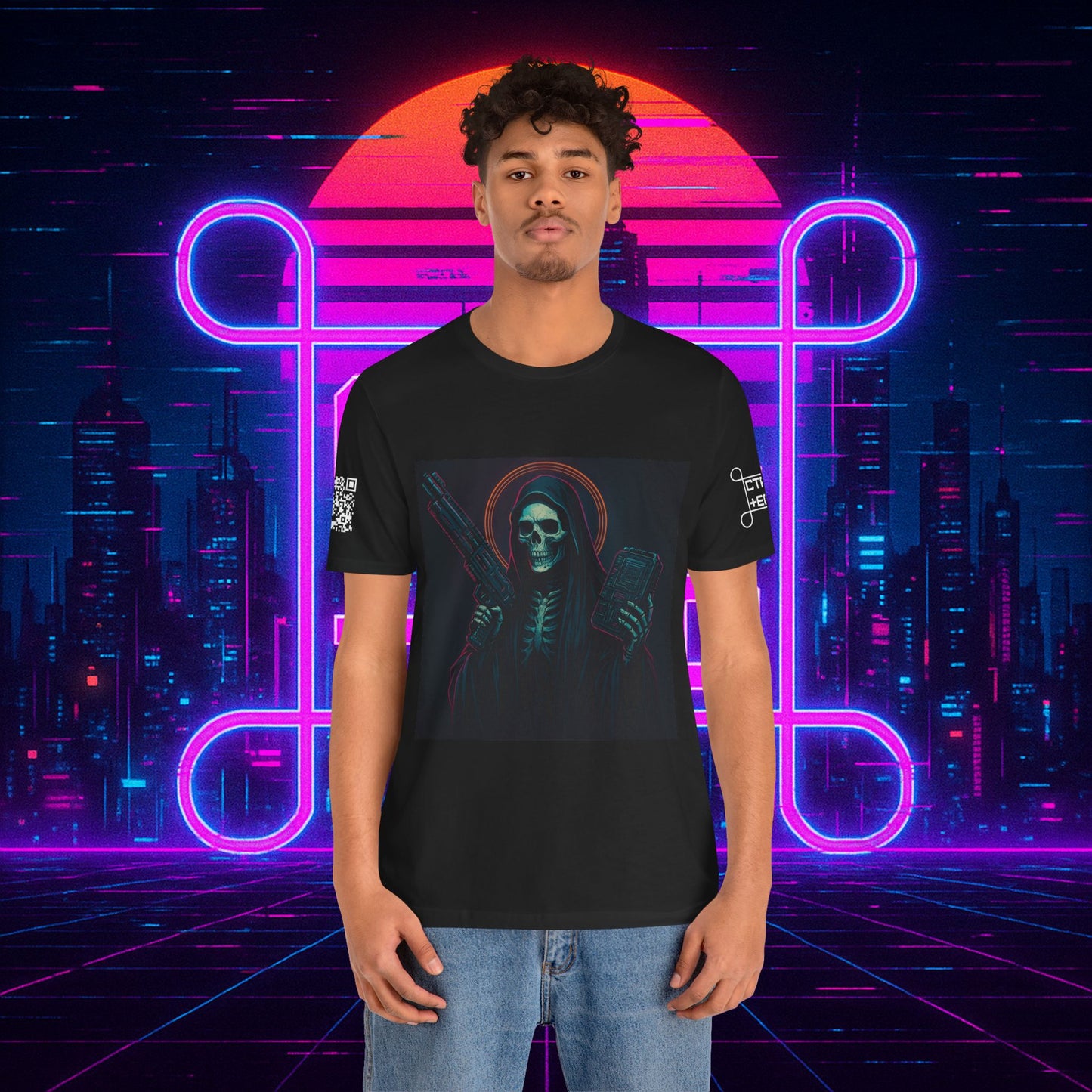 Cyberpunk Santa Muerte 2085 Tee