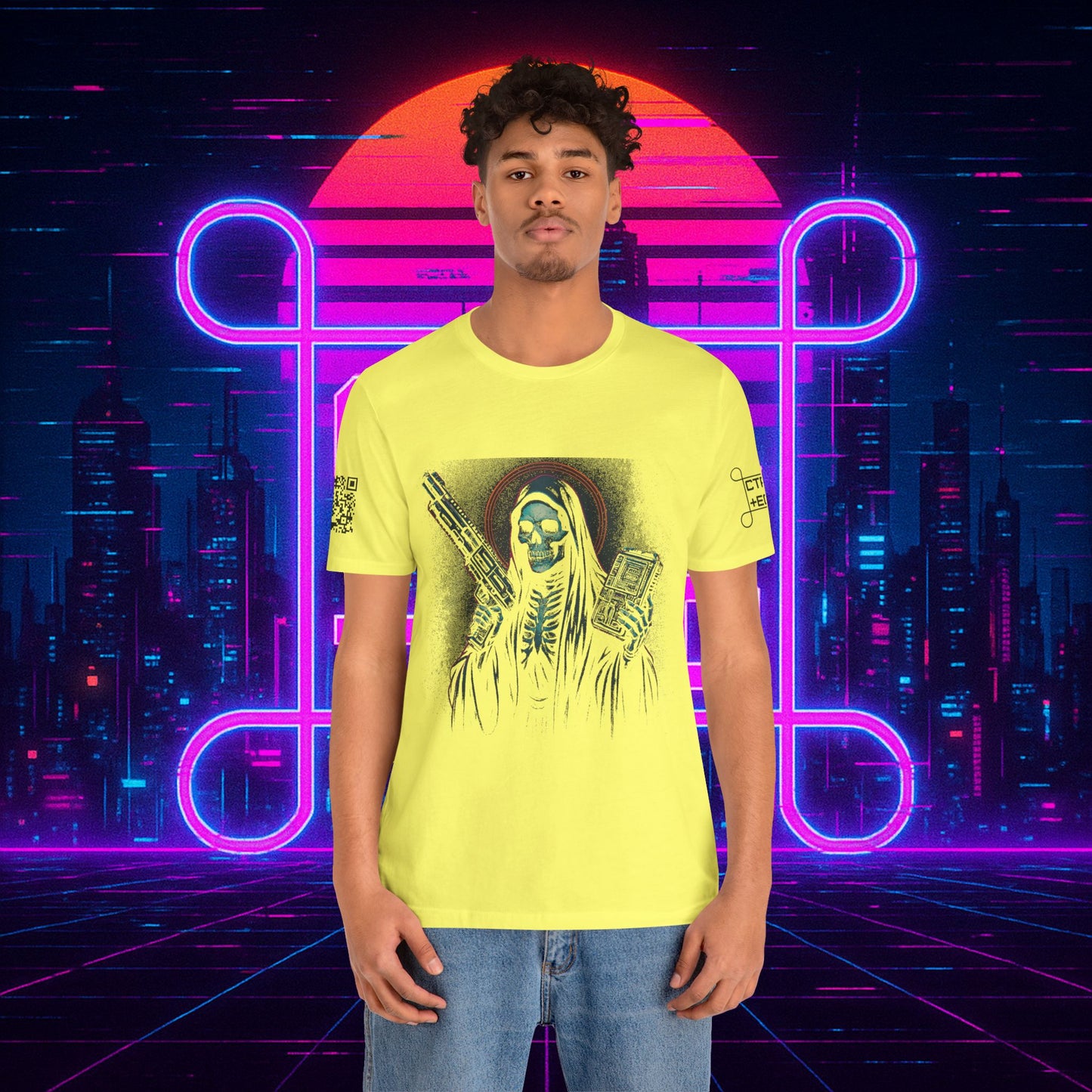 Cyberpunk Santa Muerte 2085 Tee