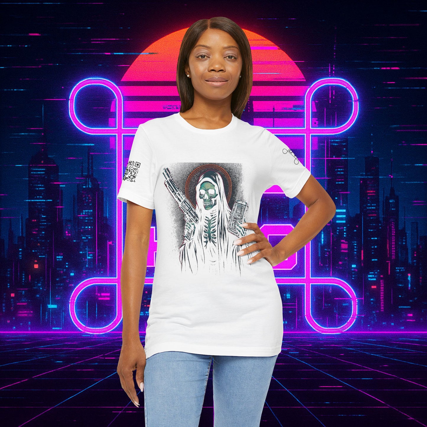 Cyberpunk Santa Muerte 2085 Tee