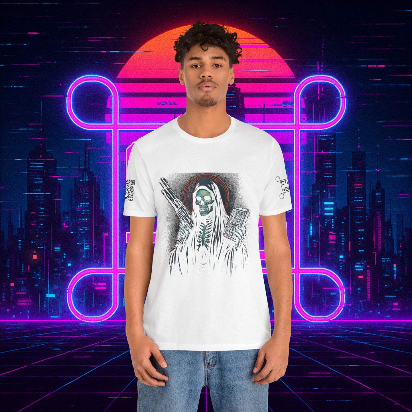 Cyberpunk Santa Muerte 2085 Tee