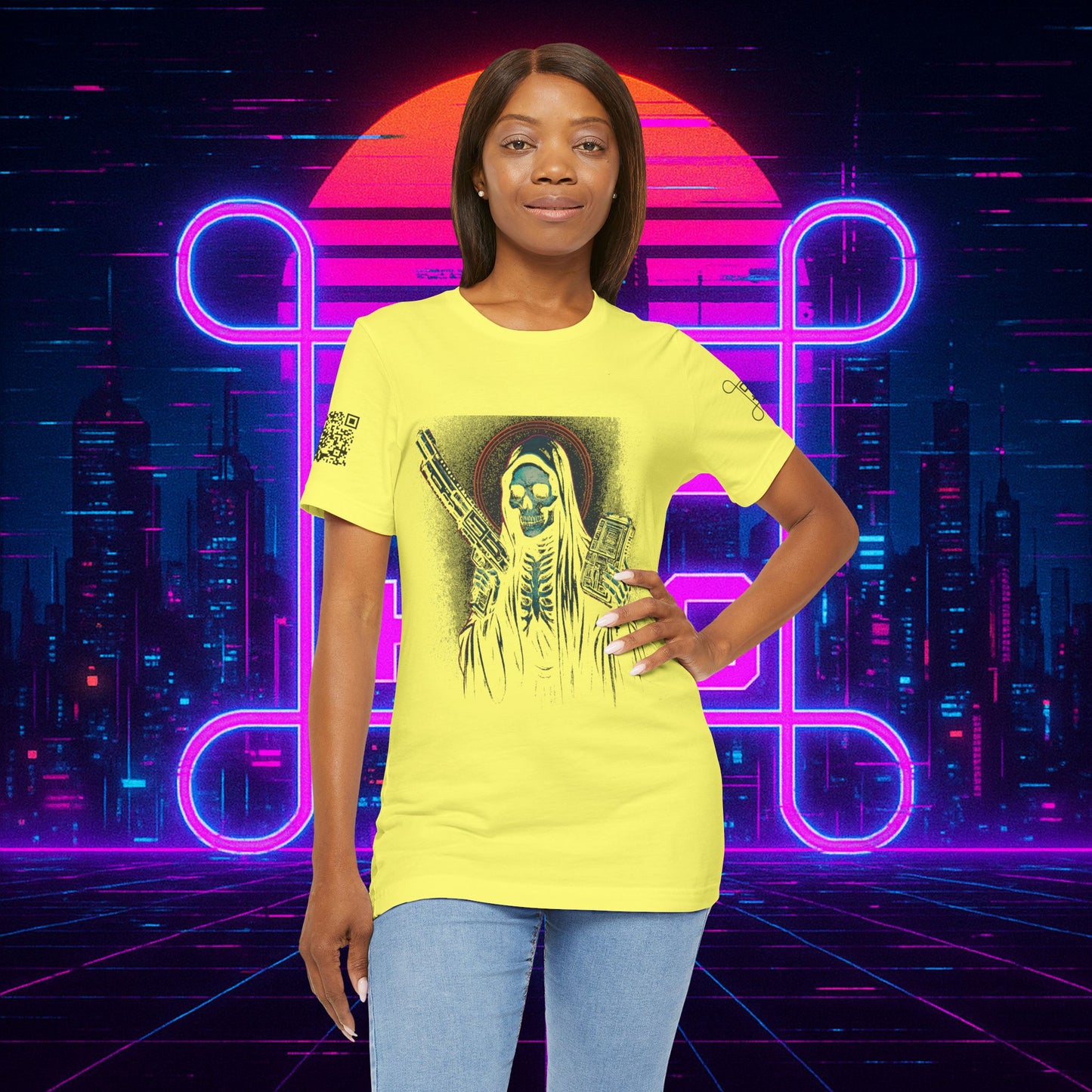 Cyberpunk Santa Muerte 2085 Tee