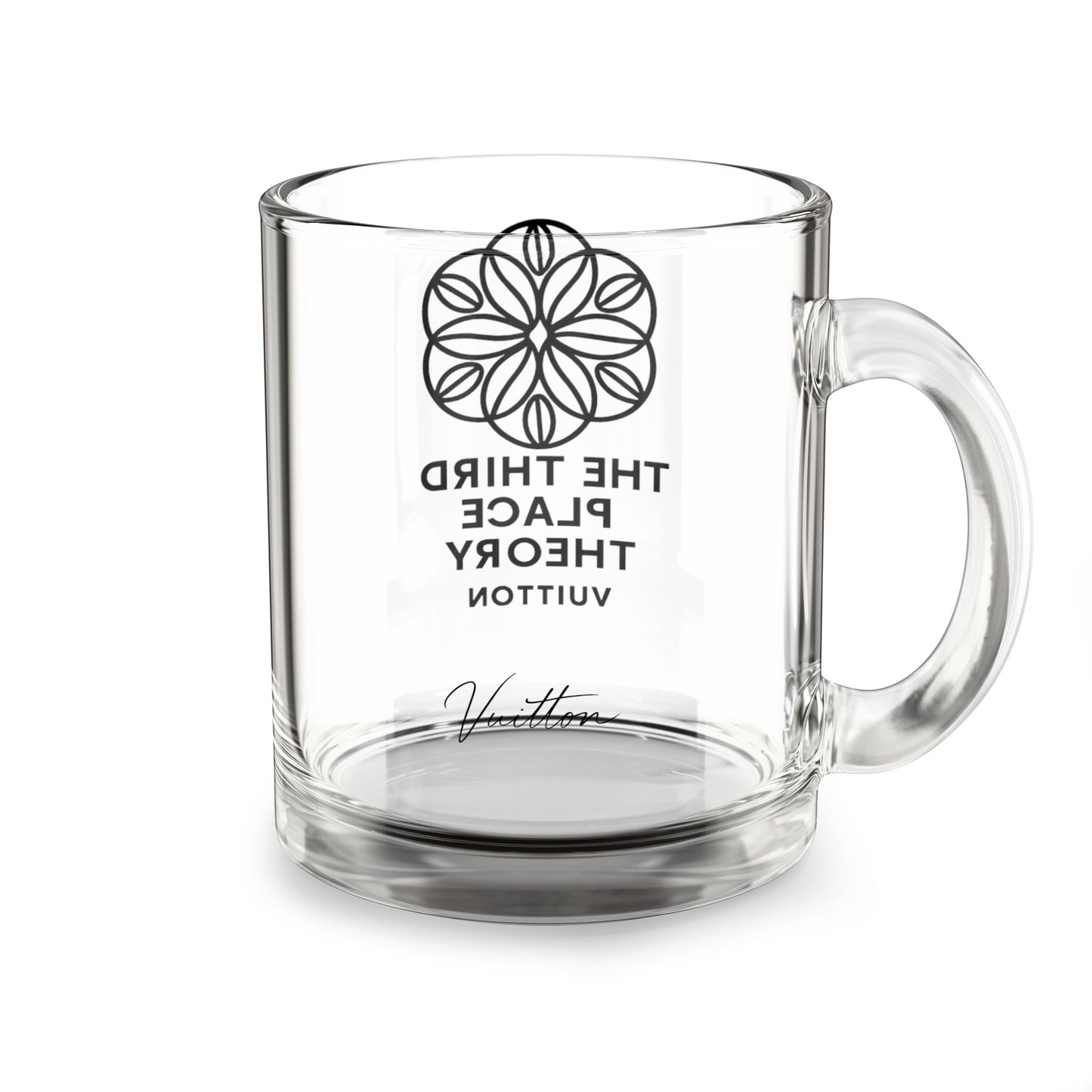 Third Place Theory Clear Glass Coffee/Tea Mug  10oz