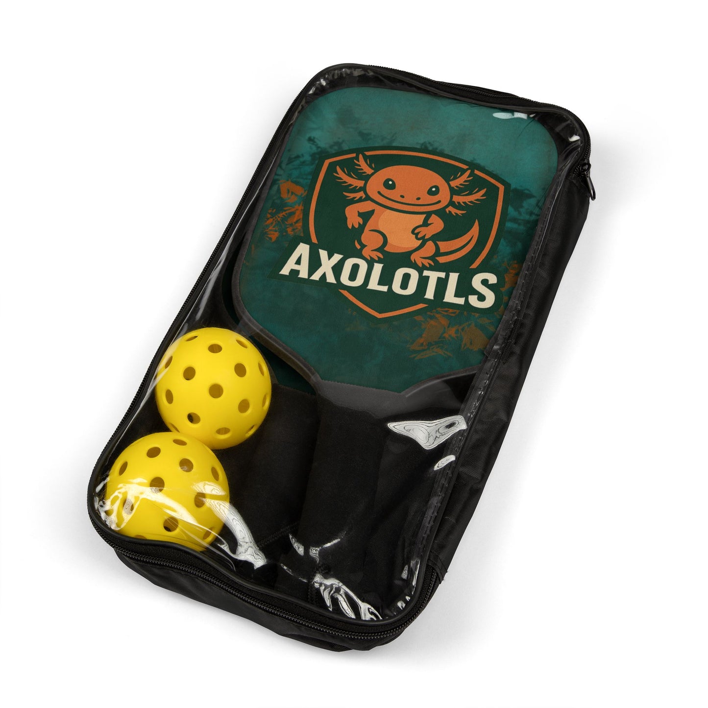 Imporium Arts Sportsball Axolotls “Serve & Slay” Pickleball Set