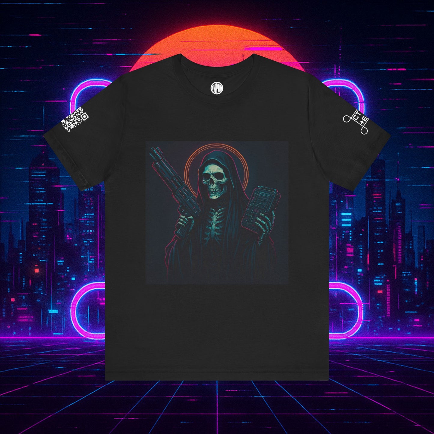 Cyberpunk Santa Muerte 2085 Tee