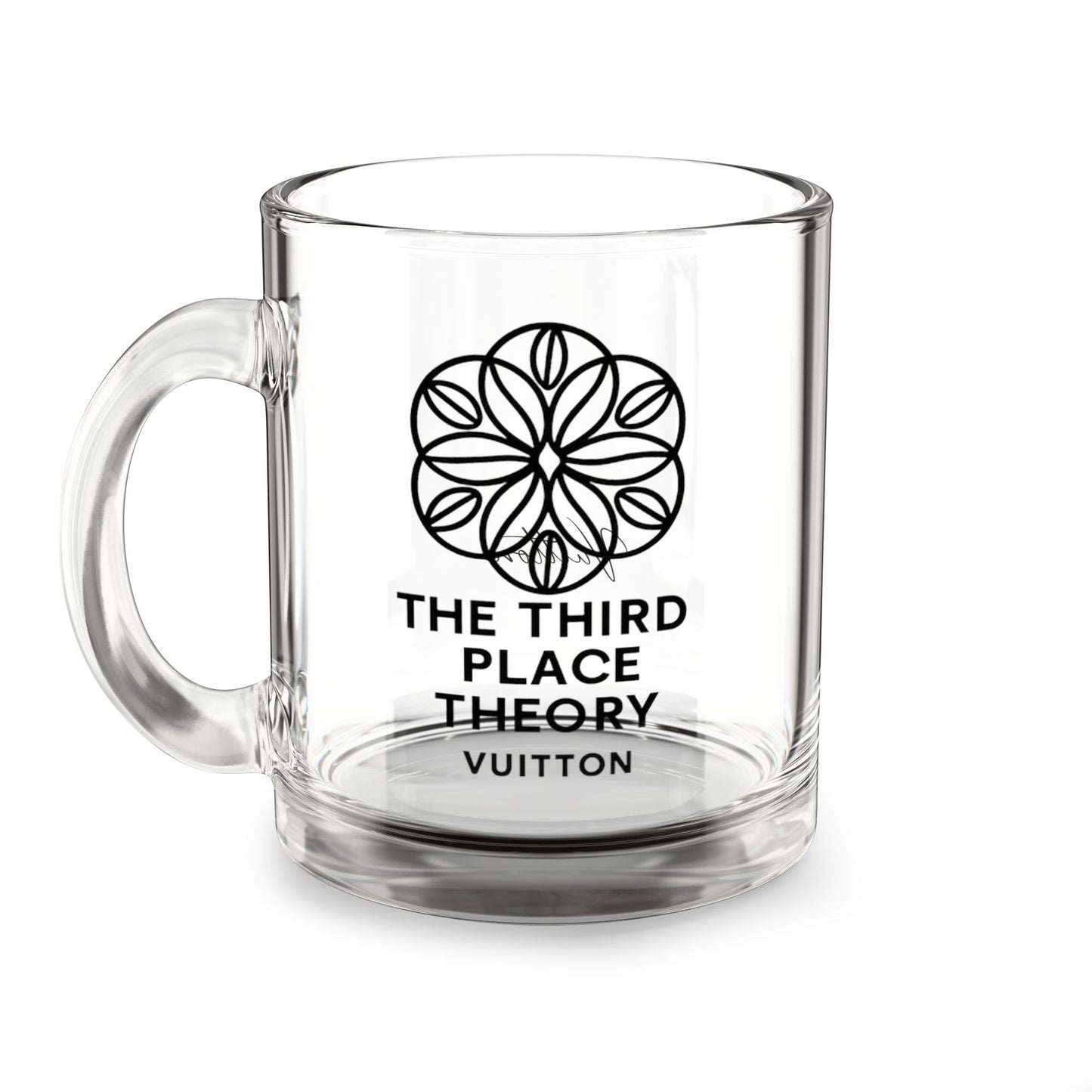 Third Place Theory Clear Glass Coffee/Tea Mug  10oz