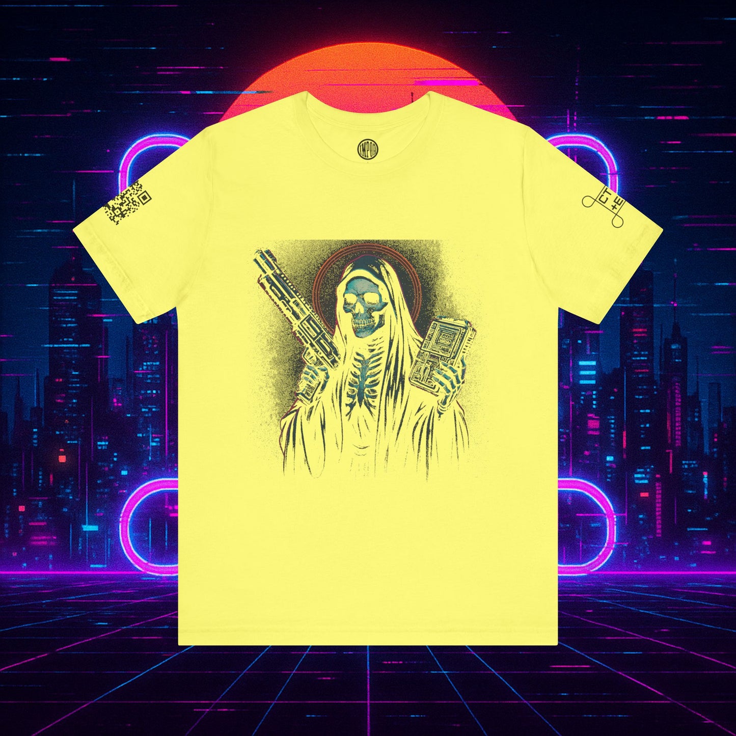 Cyberpunk Santa Muerte 2085 Tee