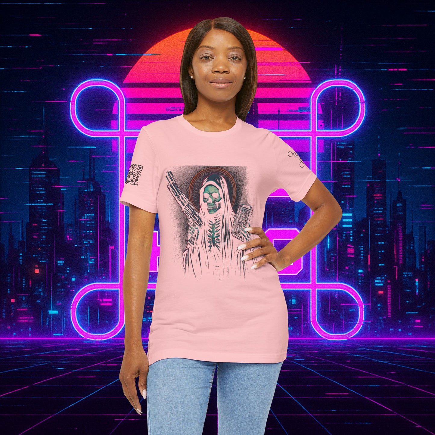 Cyberpunk Santa Muerte 2085 Tee