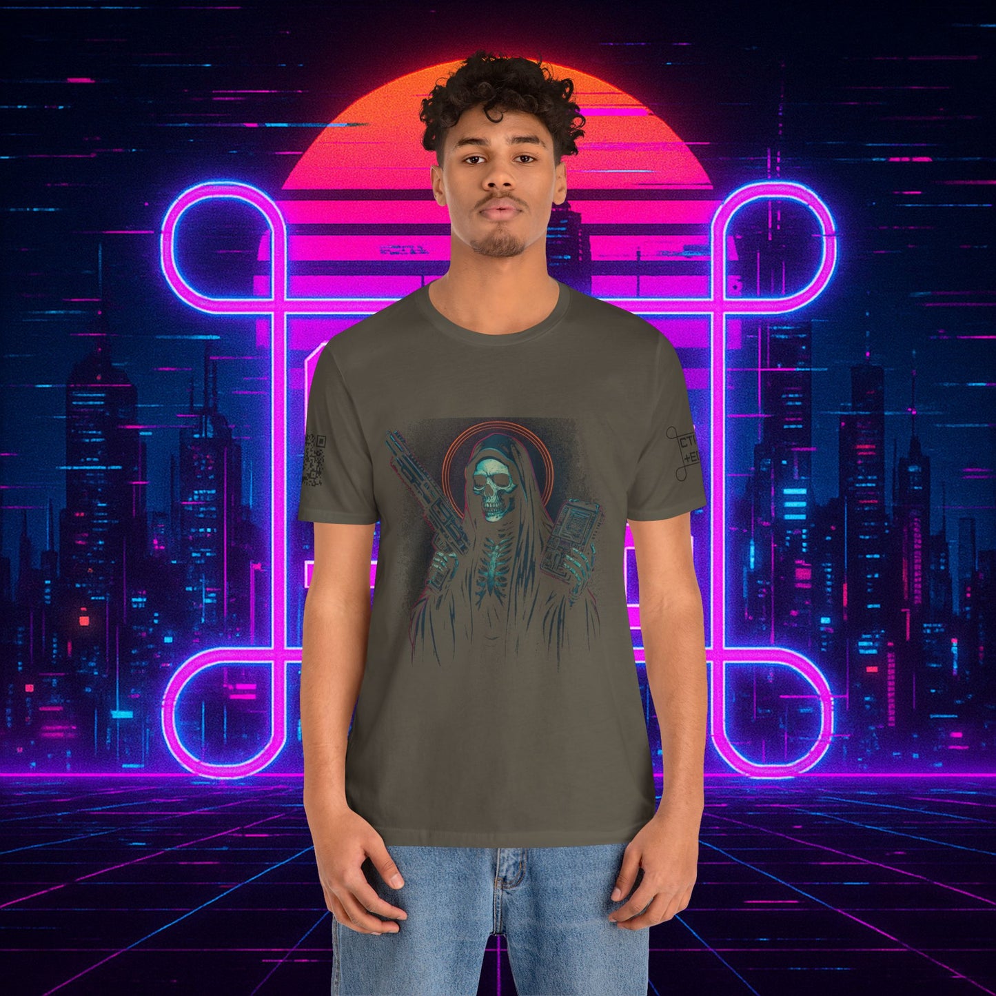 Cyberpunk Santa Muerte 2085 Tee