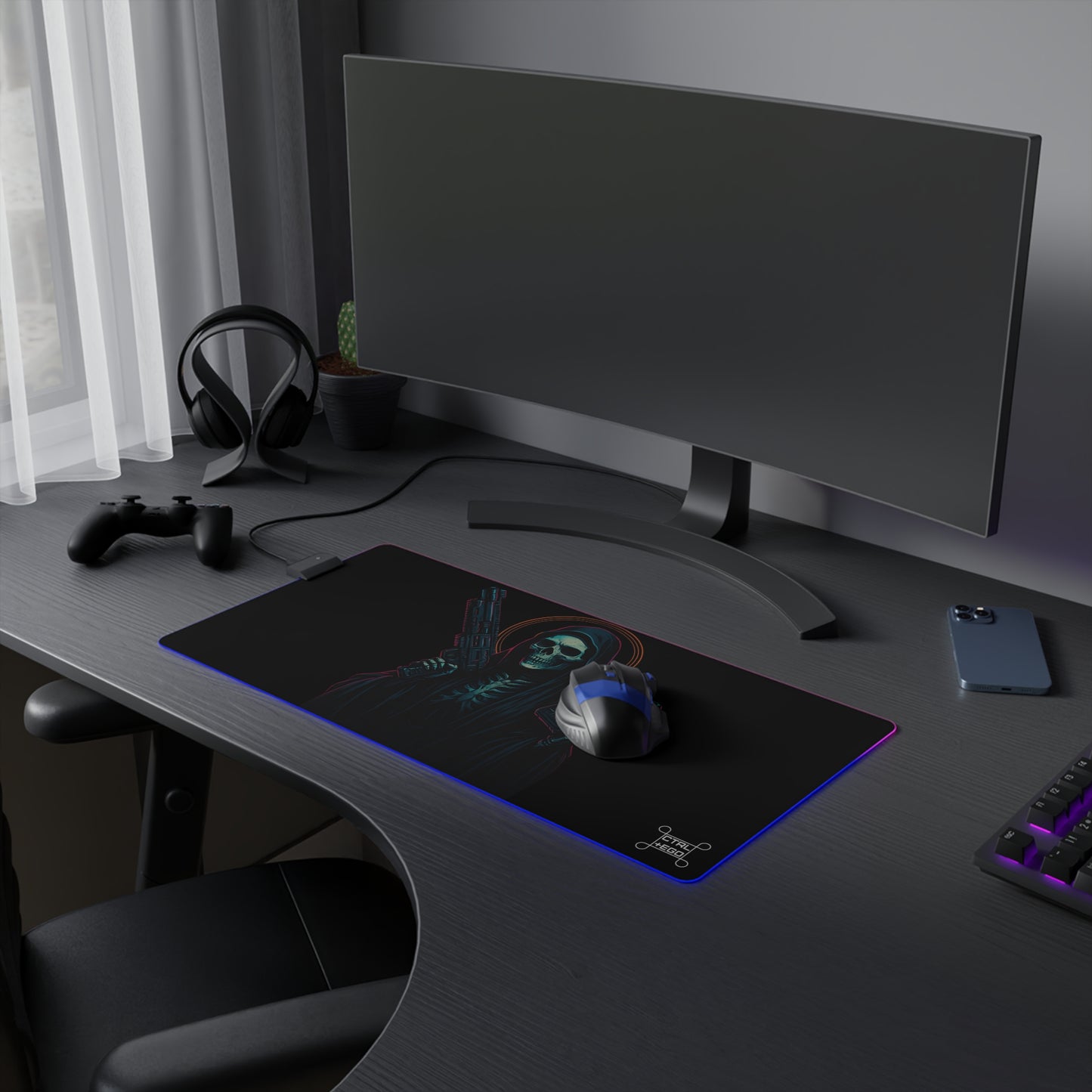 Santa Muerte LED Mousepad